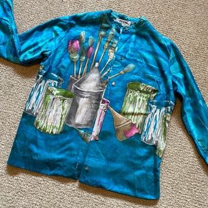 MR LEE Vintage Top - 60’s Novelty Art Paint Paintbrush